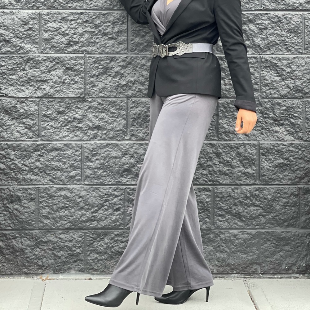 Gray Wide leg jump suit